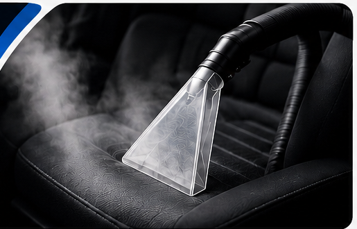 Nettoyage à la vapeur d'un siège de voiture